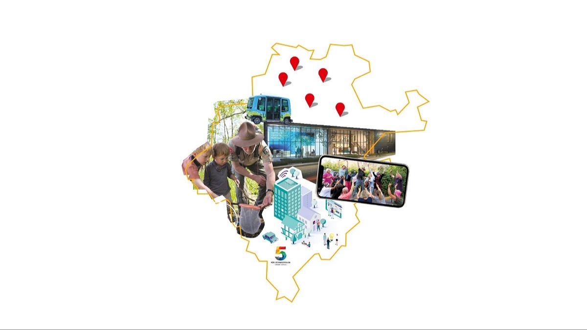 Bachlauf mit Pflanzen und Steinen 